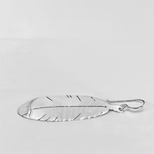 Load image into Gallery viewer, Plumas Earrings – Feather Drop Earrings in .925 Sterling Silver