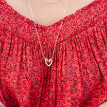 Load image into Gallery viewer, Corazon Hollow Pendant - Handmade Hollow Heart .925 Sterling Silver Pendant in Mexican Silver