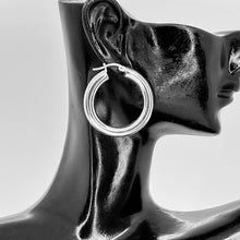 Load image into Gallery viewer, Tango Hoop Earrings - Bold Tube Hoops in .925 Sterling Silver
