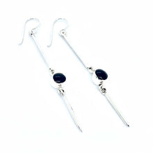 Load image into Gallery viewer, Alteza Earrings – Sleek Onyx Long Drops in .925 Sterling Silver