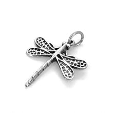 Load image into Gallery viewer, Dragonfly Pendant - Handmade Dragonfly .925 Sterling Silver Pendant in Mexican Silver