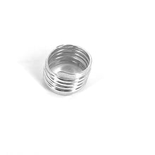 Load image into Gallery viewer, Flattened Wire Ring – Modern Sculpted Band in .925 Sterling Silver