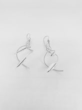 Load image into Gallery viewer, Native Earrings – Swirl & Leaf Drop Dangles in .925 Sterling Silver