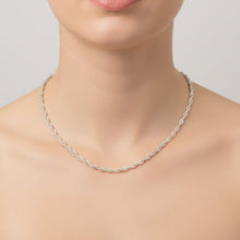 Load image into Gallery viewer, Delgada, Rope Chain - Handmade Delicate .925 Sterling Silver Chain in Mexican Silver
