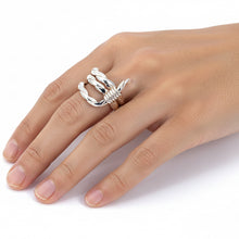 Load image into Gallery viewer, El Lazo Ring – Sculptural Knot Statement in .925 Sterling Silver

