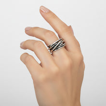Load image into Gallery viewer, Wired Ring – Bold Statement Design in .925 Sterling Silver

