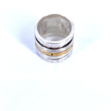 Load image into Gallery viewer, Hammered Cylinder Ring – Textured Statement in .925 Sterling Silver
