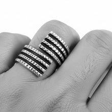 Load image into Gallery viewer, Belt Ring - Handmade Statement .925 Sterling Silver Ring in Mexican Silver
