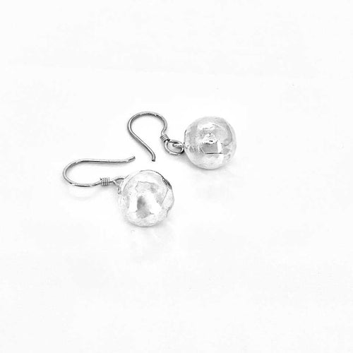 Hammered Silver Ball Earrings---MEXICAN-TREASURES